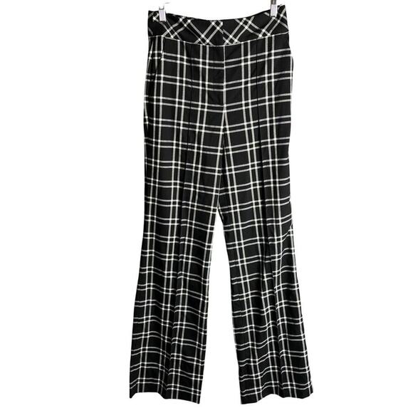 Pearl by Lela Rose Hanna Oversized Plaid Pant Black Size 4 NWT - Picture 3 of 5